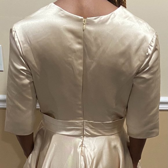 Brand New Double Layer A-Line Satin Dress - Picture 4 of 9